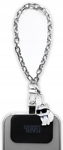 Pasek KARL LAGERFELD Universal Hand Strap Choupette Srebrny na Arena.pl