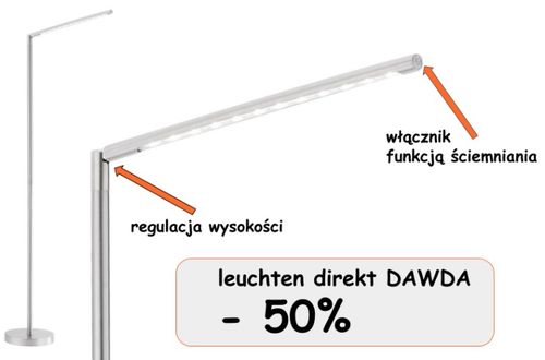 Lampa podłogowa LED Leuchten Direkt Dawda na Arena.pl