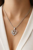 Srebrny Łańcuszek 925 z Sercem Serduszkiem Na Prezent