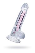 flexible dildo a toys paret, transparent, 18 cm