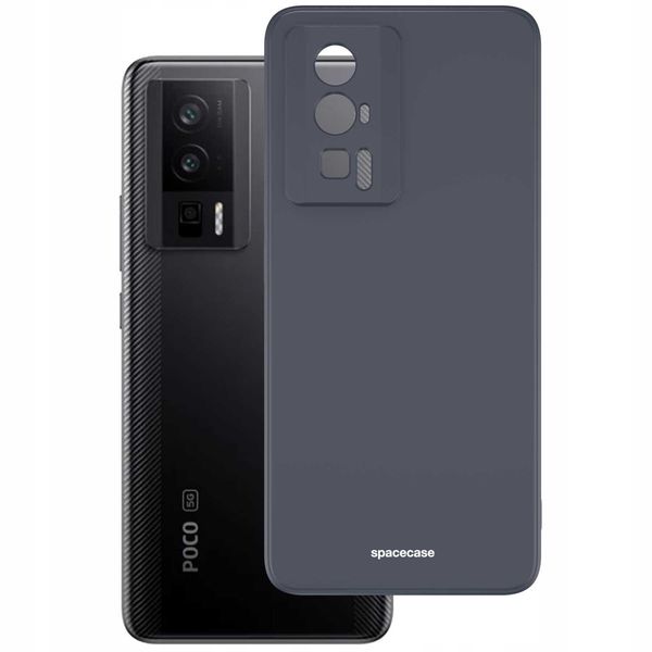 Spacecase Silicone Case Poco F5 Pro Black zdjęcie 2