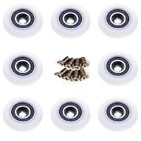 ZESTAW 8 KÓŁEK ŁOŻYSKOWANYCH Kółko rolki rolka do kabin prysznicowych 25mm