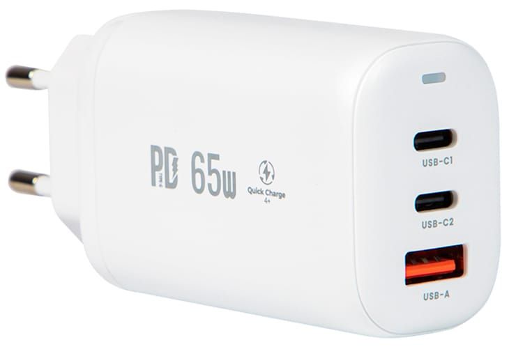 Ładowarka sieciowa gniazdo USB + USB-C x2 65W zdjęcie 2