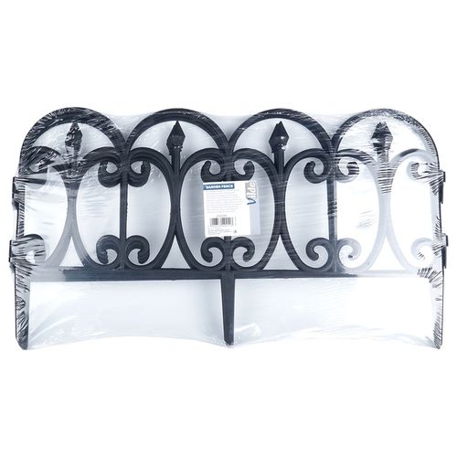 Płotek ogrodowy czarny 60x33 cm 4 szt. na Arena.pl