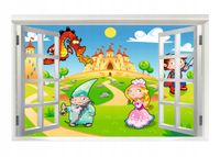 Naklejki samoprzylepna naklejki okno perspektywa