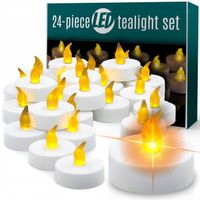 ŚWIECZKA ELEKTRYCZNA WKŁAD DO ZNICZY ŚWIECA ZNICZ PŁOMIEŃ +BATERIE