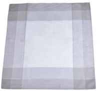 Obrus biało szary ze srebrną nitką 85x85cm