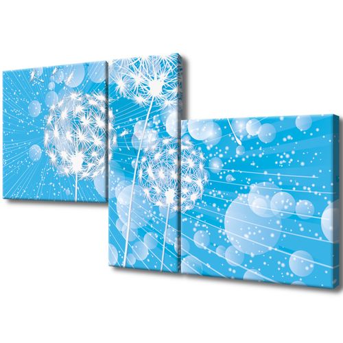 Obraz 90X50 Dmuchawce Abstrakcja Błękitne Tle na Arena.pl