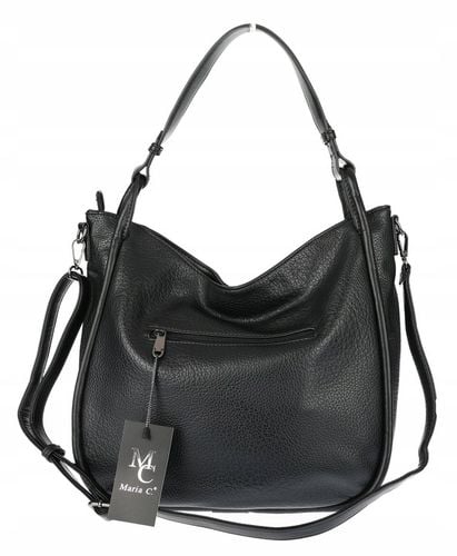 Torebka Damska Shopper Worek Pojemna Torba na Ramię Modna MC513 Czarna na Arena.pl