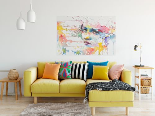 75101 Obraz na płótnie KOBIETA KOLORY AKWARELE na Arena.pl