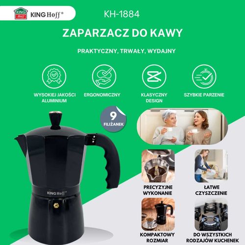 kawiarka zaparzacz do kawy 450ml kinghoff kh-1884 indukcja na Arena.pl