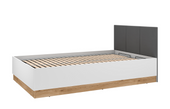 Łóżko Podwójne Młodzieżowe 120x200 cm Biały +Dąb Castello TORRO ML