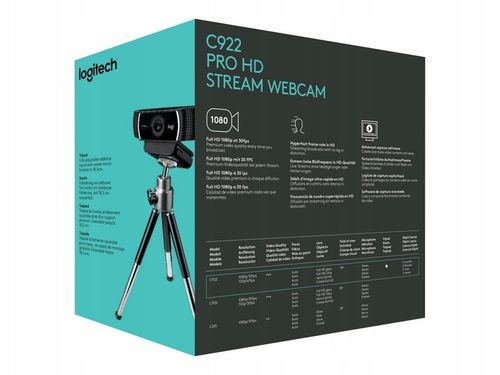 Logitech C922 Pro Strea m Webcam 960-001088 na Arena.pl