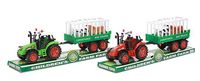 traktor z przyczepą i zwierzętami 33 x 11 x 7cm a-0643