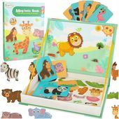UKŁADANKA MAGNETYCZNA PUZZLE MAGNETYCZNE EDUKACYJNE ZWIERZĘTA MONTESSORI