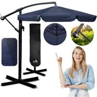 Parasol ogrodowy składany 6 segmentowy 350 cm z pokrowcem Plonos PL-880
