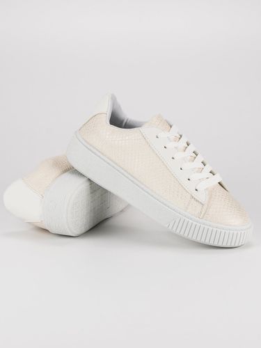 BIAŁE TRAMPKI SNAKE PRINT Rozmiar - 41 na Arena.pl