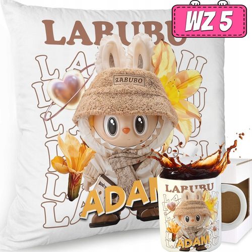 ZESTAW PODUSZKA KUBEK SŁODKI POTWOREK LABUBU LALKA WZORY PREZENT IMIĘ na Arena.pl