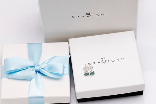 Srebrne kolczyki KDS4394 - Szmaragd na Arena.pl