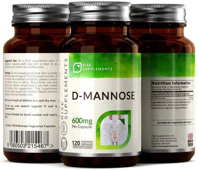 D-Mannoza (D-Mannose) 120 Kapsułek po 600mg zdjęcie 5