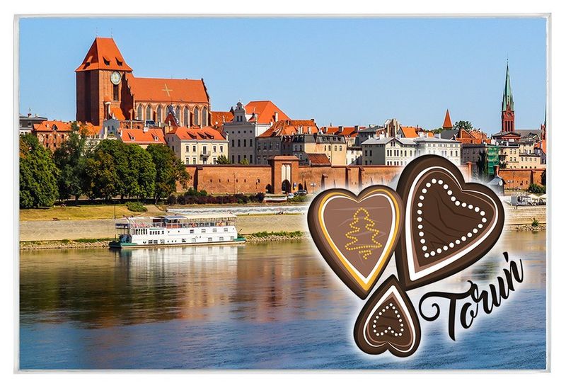 Toruń piernik brąz - magnes szklany zdjęcie 1