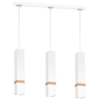 LAMPA wisząca VIDAR MLP5409 Milagro prostokatna OPRAWA metalowy ZWIS skandynawski na listwie biały