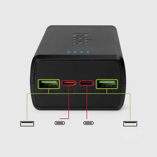 powerbank 30000 mah usb-c usb-a - czarny na Arena.pl