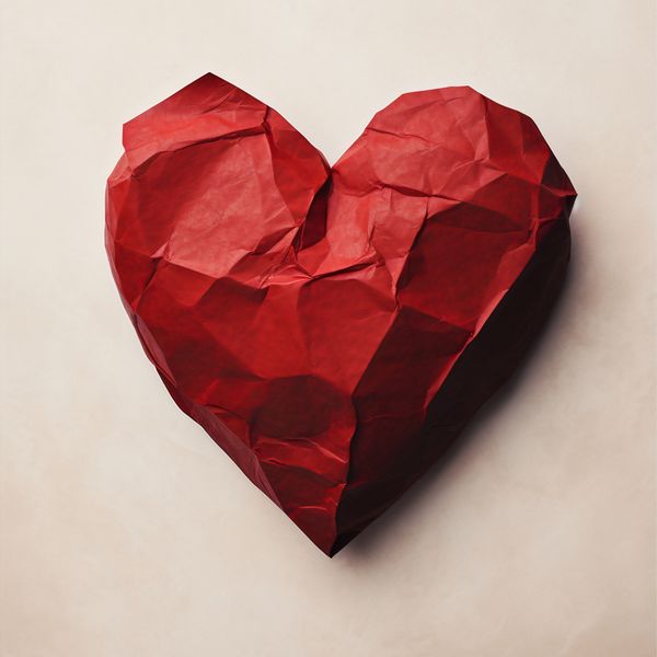 Plakat 40x40cm Kreślone Serce zdjęcie 1