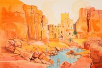 Plakat 45x30cm Ruiny pod Słońcem