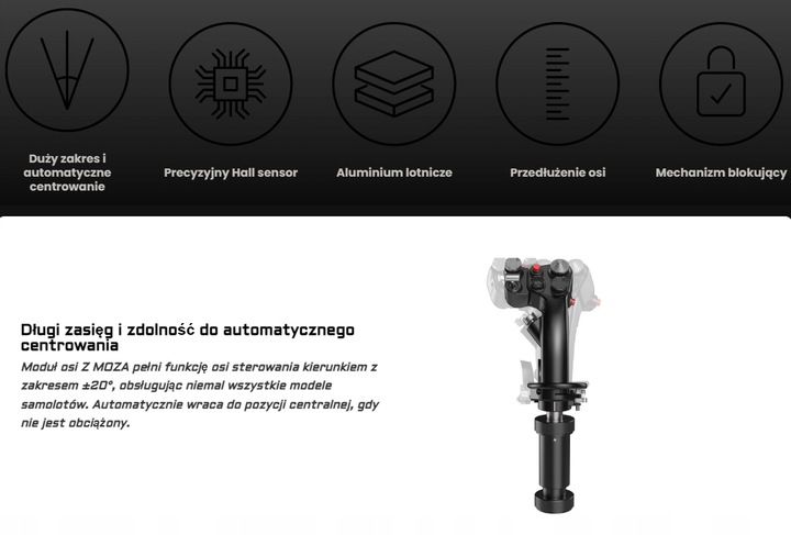 MOZA Z-Axis Modul, Moduł sterowania do symulatora latania zdjęcie 9