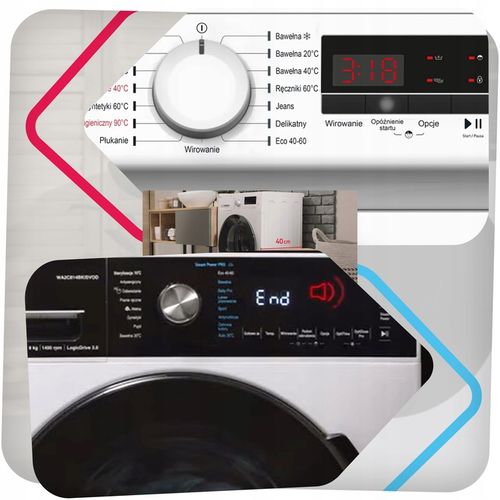 Pralka AMICA GWAS712DL 7kg 1200obr 15programów AutoSensor wymienne na Arena.pl