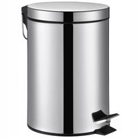Kosz na Śmieci 7l ViO 7B9-ROS Srebrny do Domu Kuchni łazienkowy z Pedałem