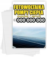 Ulotki A4 reklamowe firmowe 100 sztuk wiele wzorów FOTOWOLTAIKA POMPY