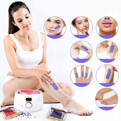 Podgrzewacz wosku 5x wosk twardy Zestaw depilacja LCD 100W z akcesoriami na Arena.pl