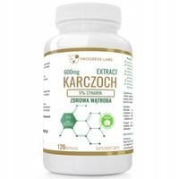 Karczoch Extract 600mg 5% Cynarin Vege 120 kaps