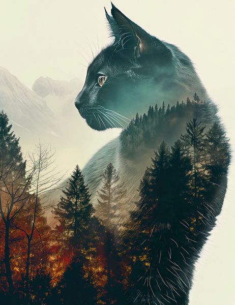 Plakat 50x65cm Koci Duch Lasu zdjęcie 1