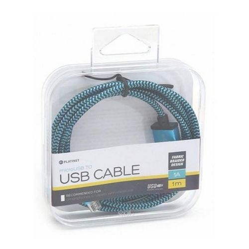 Kabel USB do Micro USB PLATINET PUCFB1BL 1 m Niebieski Materiał na Arena.pl