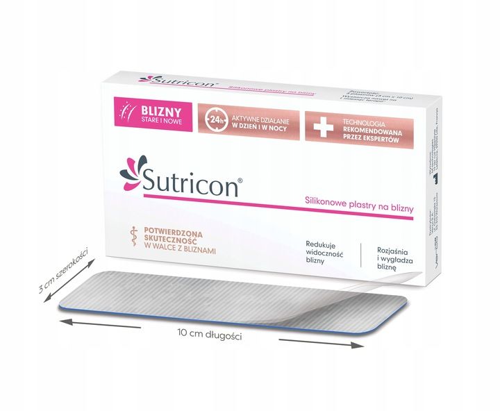 Sutricon silikonowe plastry do leczenia blizn 3x10 cm 5 plastrów zdjęcie 3