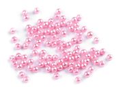 PEREŁKI PLASTIK GLANCE JASNY RÓŻ 4MM 50SZT