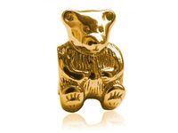 Pozłacany srebrny charms do pandora pluszowy miś niedźwiadek bear srebro 925 QS0823