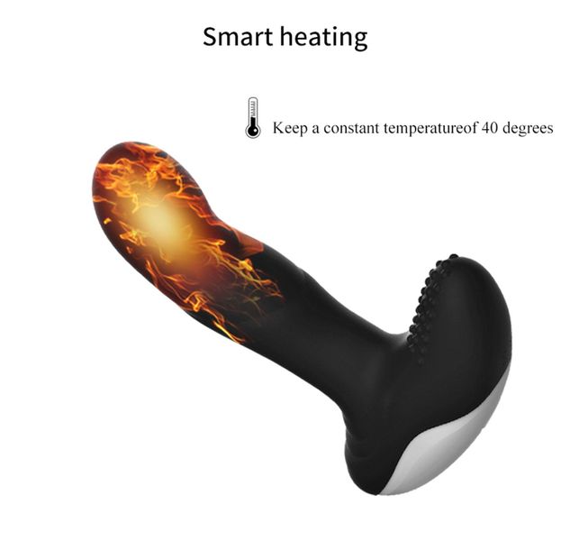 Wibrator-Silicone Massager USB 7 Function + Pulsator / Heating BLACK zdjęcie 4