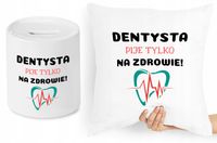 Dla Dentysty Zestaw Poduszka + Skarbonka Prezent Z Nadrukiem Ze Zdjęciem