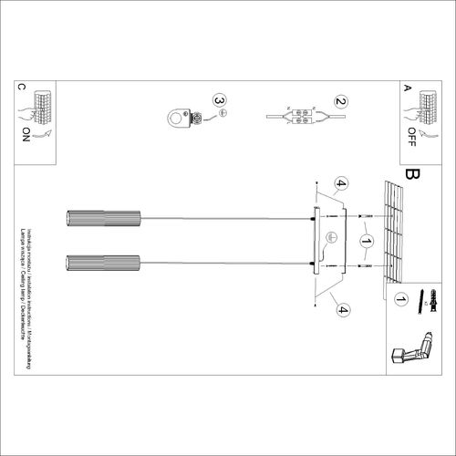 Lampa wisząca KARBON 2 biały na Arena.pl