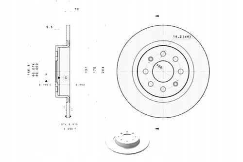 TARCZA HAM TYL 264X10 P BREMBO na Arena.pl