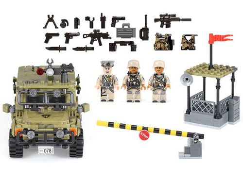 Techniczne KLOCKI WOJSKO auto + wartownia ZA2361 na Arena.pl