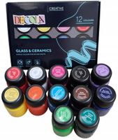 Farby do szkła Decola wielokolorowy 12 szt. 20 ml