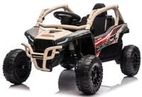 Auto na Akumulator KAWASAKI 2x100W 24V5AH Ekoskóra Koła Eva Pilot Beżowy