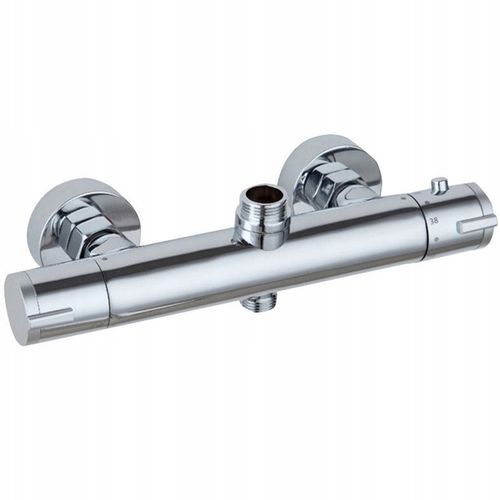 BATERIA PRYSZNICOWA Z TERMOSTATEM ŁAZIENKOWA ŚCIENNA ZESTAW T204A CHROM na Arena.pl