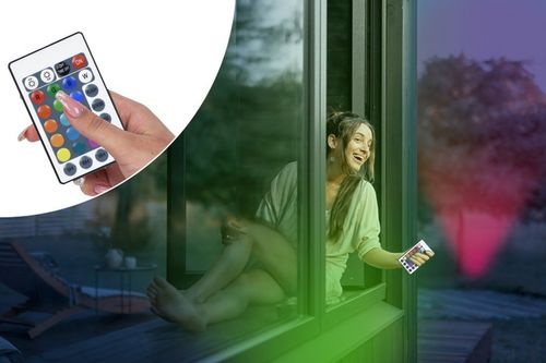 ZEWNĘTRZNE KOLOROWE OŚWIETLENIE LED ŚWIĄTECZNE LAMPKA ILUMINACJA FLASH IP66 na Arena.pl