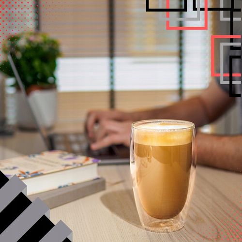 SZKLANKI DO KAWY LATTE HERBATY 350ml TERMICZNE Z PODWÓJNYM DNEM ZESTAW na Arena.pl